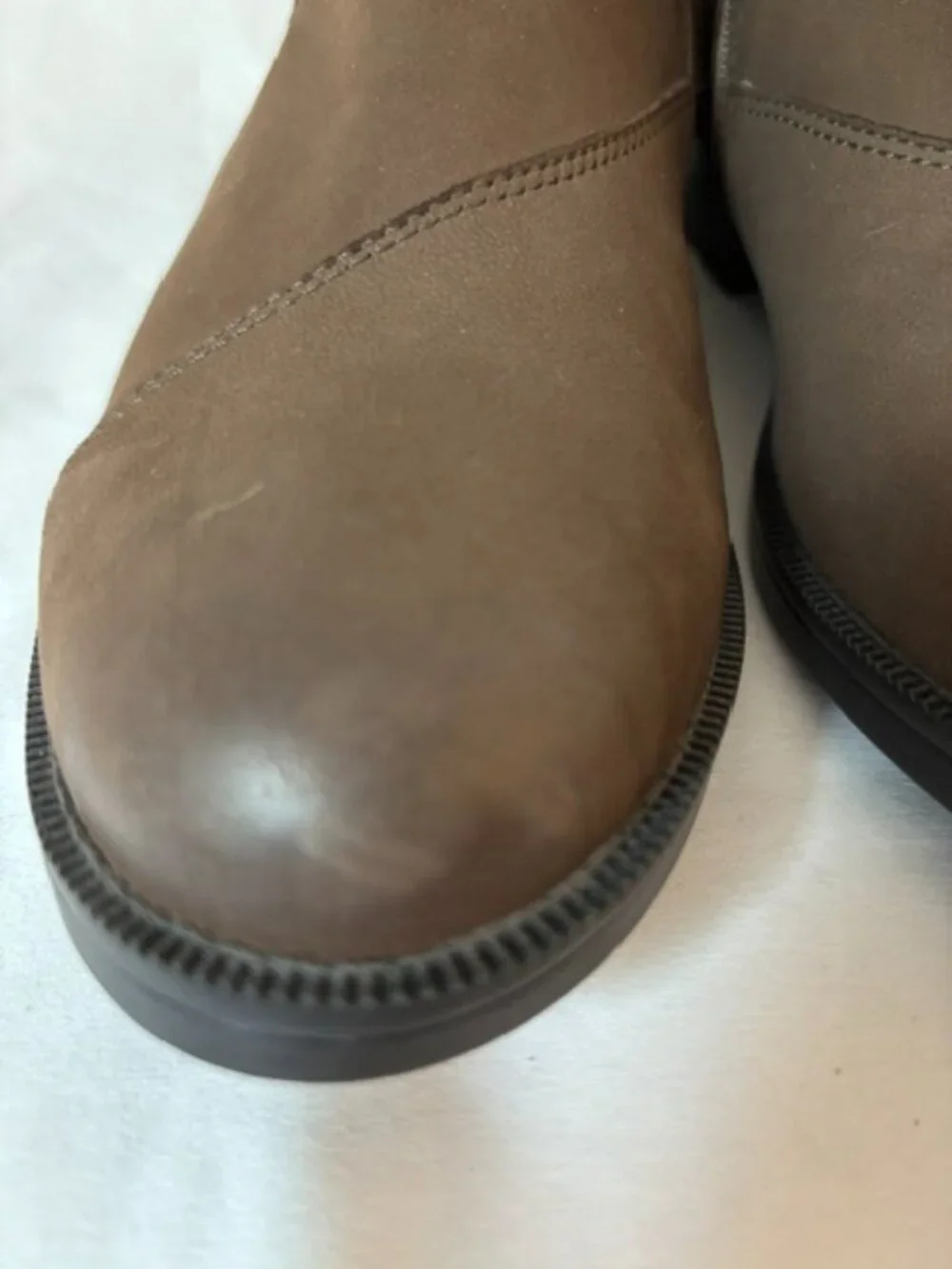 Clarks Women's Adalynn Faye Ankle Boots w/Buckle & Strap in Mushroom Size 10W